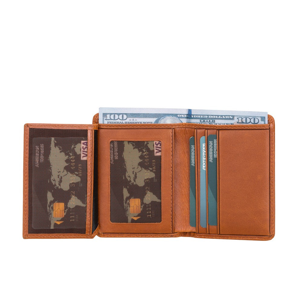 Simon Wallet, 7 Card Compartments, Tan