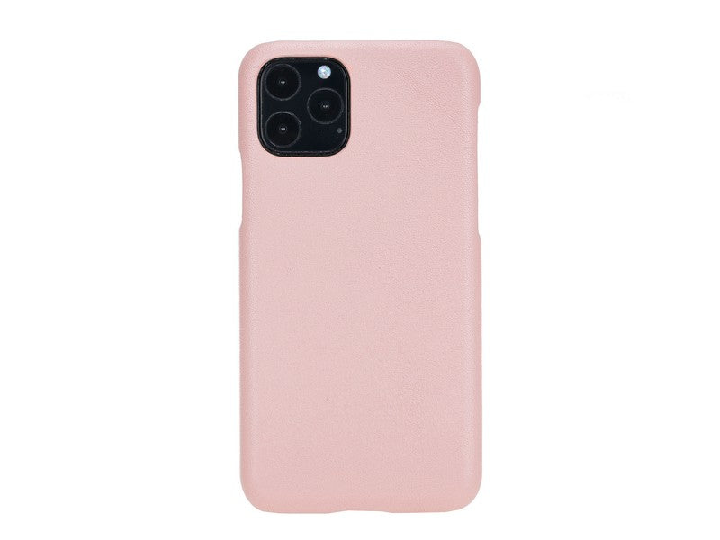 Apple iPhone 11 Pro Uyumlu Deri Arka Kapak UJ NU2 Pembe