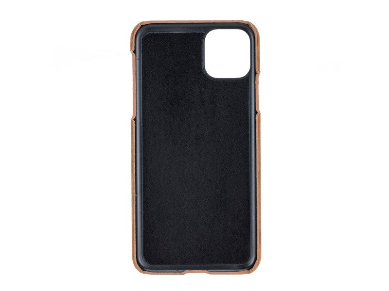 Apple iPhone 11 Pro Max Compatible Leather Back Cover UJ G2 Brown