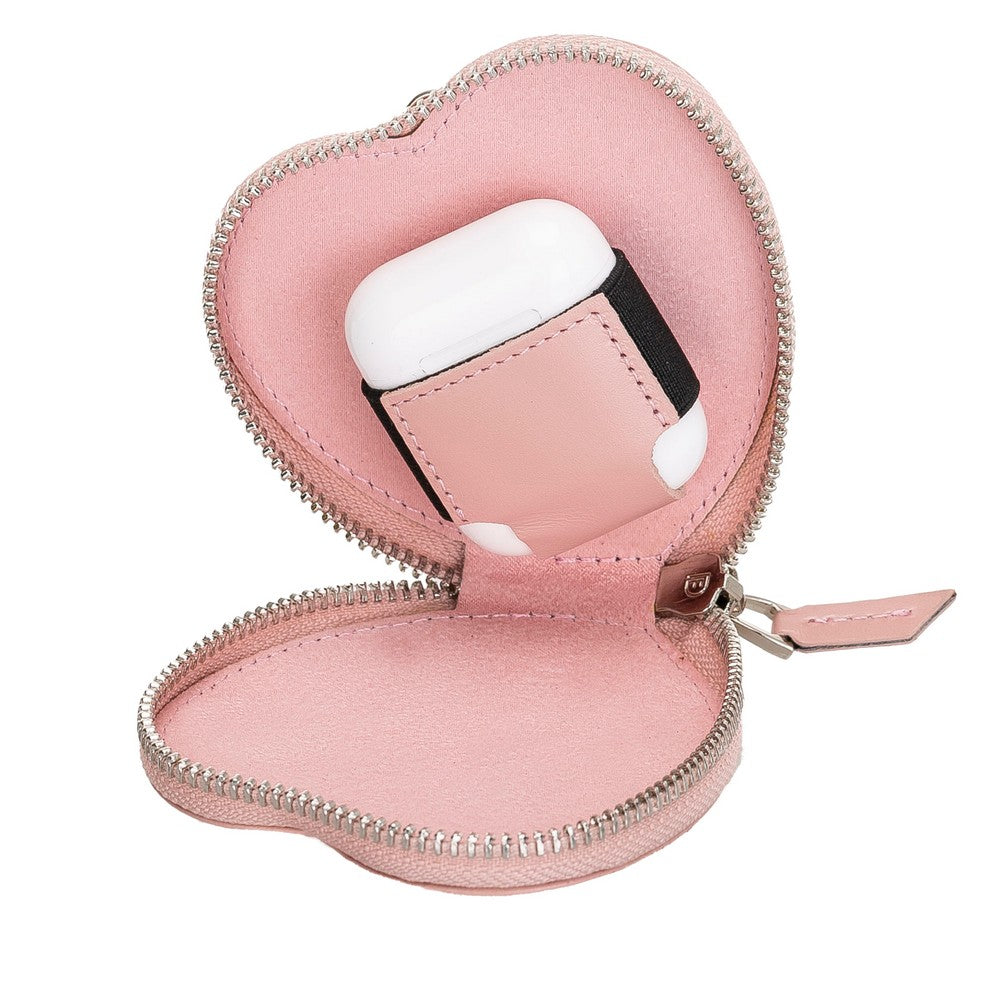 Apple AirPods 2nd generation Compatible Leather Case Valentine NU2 Pink