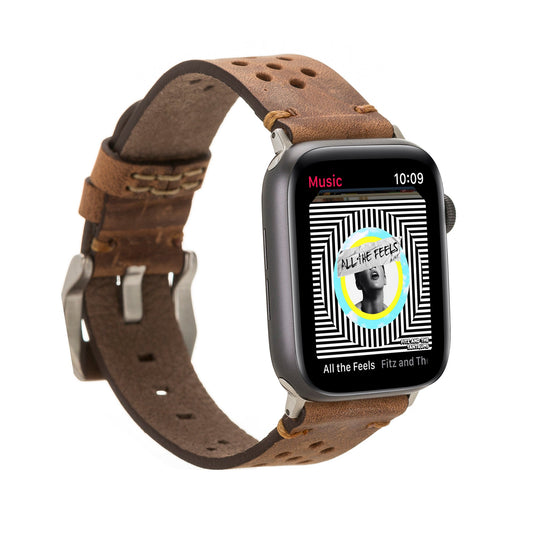 Apple Watch Compatible Leather Band Vigo G2 Brown