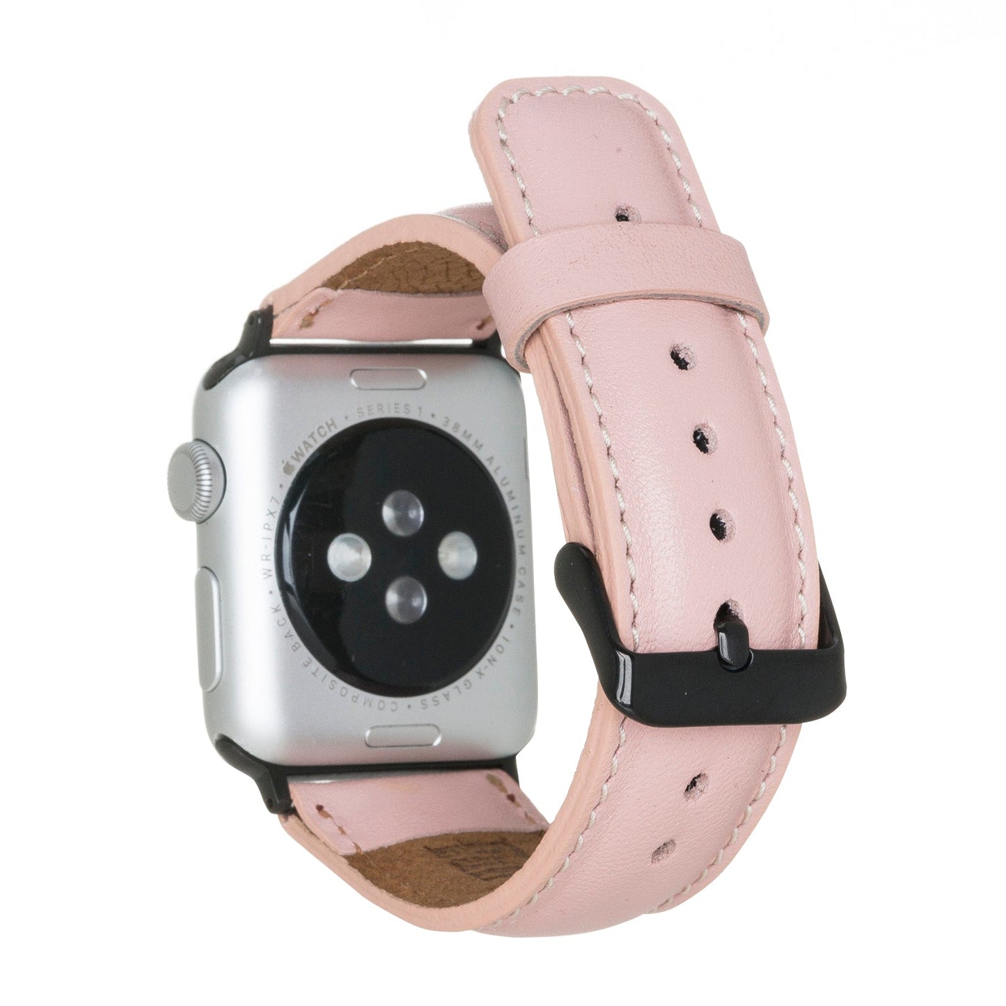 Apple Watch Compatible Leather Band NU2-SM3 Black