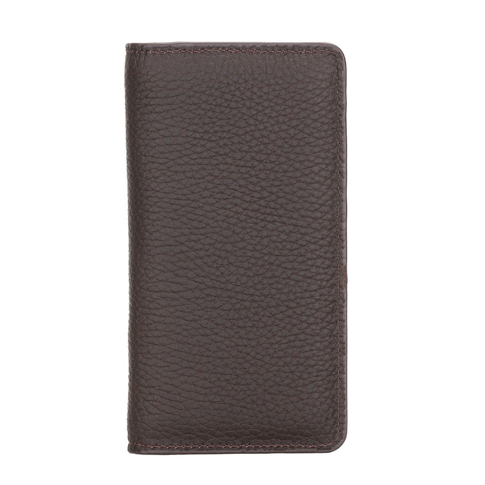 Calvina 6.5 inch Compatible Leather Card Holder Case FL02 Brown