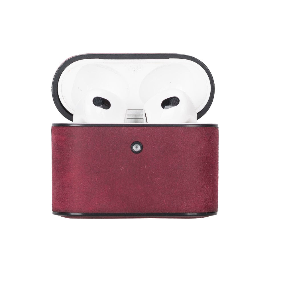 Casquet Apple AirPods 3rd generation Compatible Leather Case Fuchsia