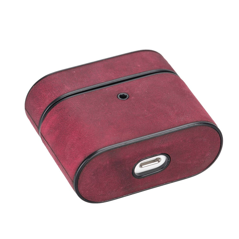 Casquet Apple AirPods 3rd generation Compatible Leather Case Fuchsia