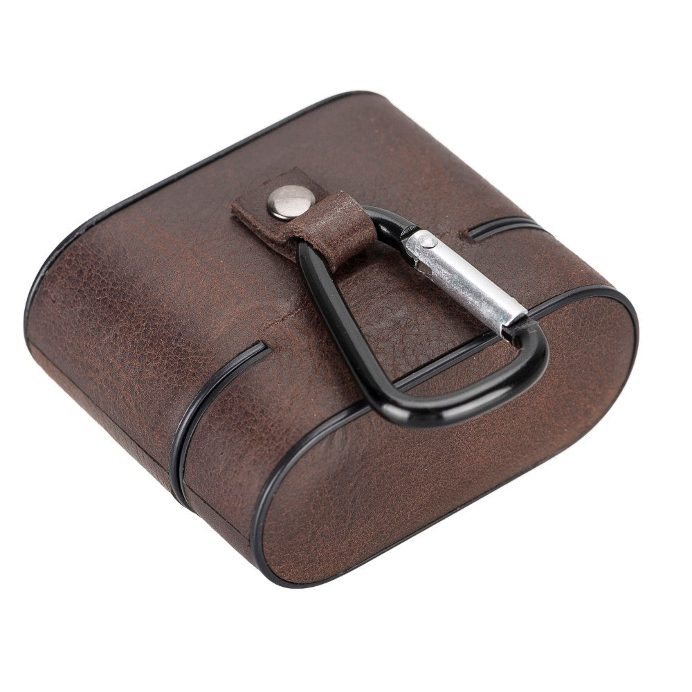 Casquet Apple AirPods 3rd generation Compatible Leather Case RO6 Brown