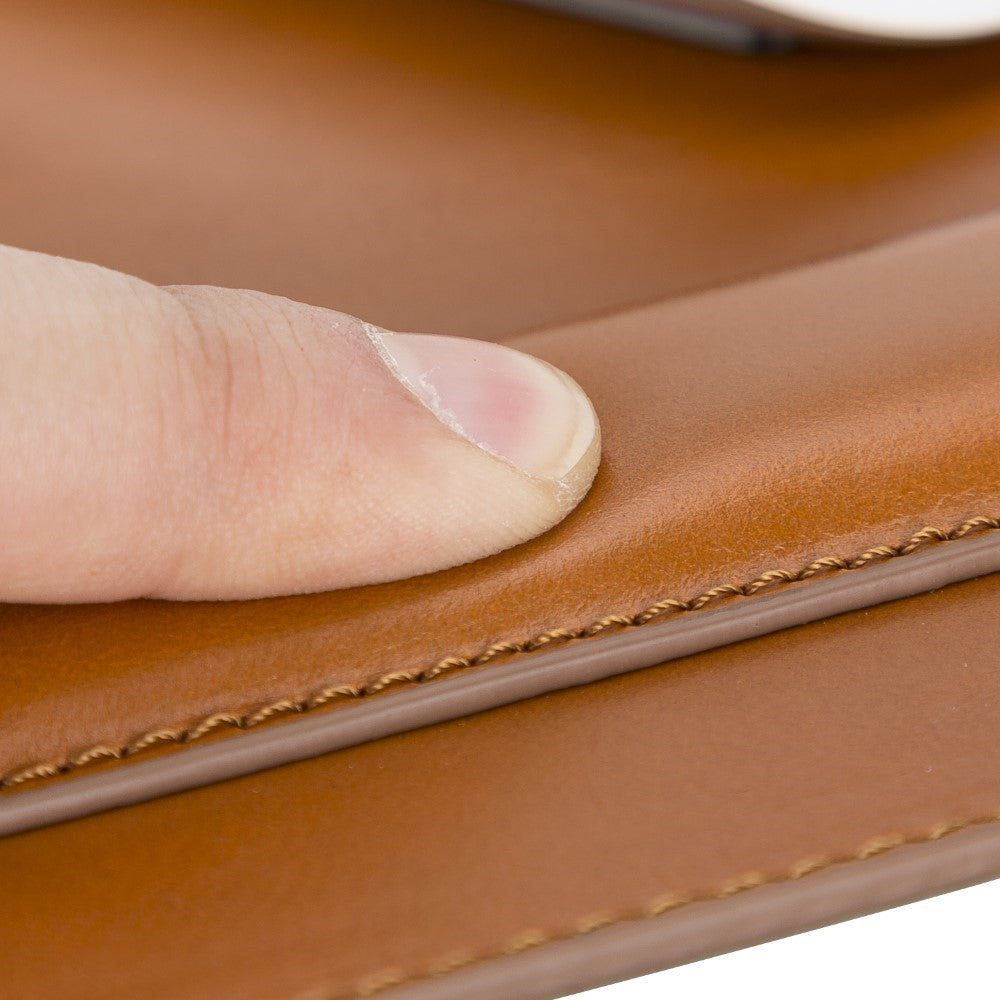 Comfy Wristband Leather Mouse Pad RST2 Brown