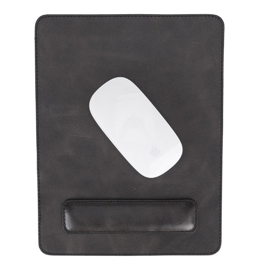 Comfy Wristband Leather Mouse Pad TN1 Black