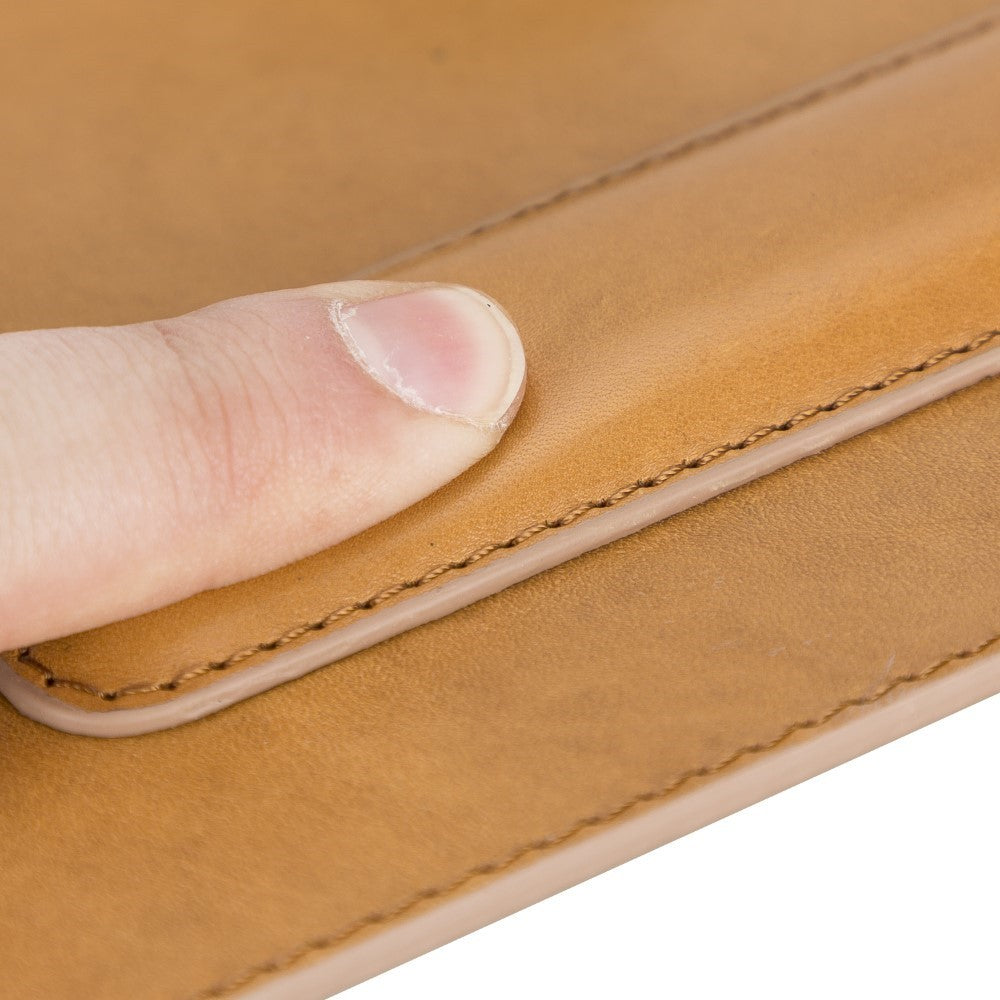 Comfy Wristband Leather Mouse Pad V9 Tan