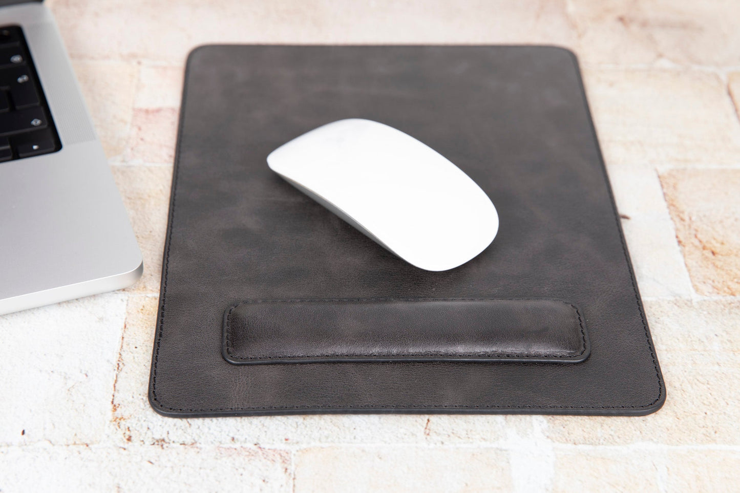 Comfy Bileklikli Deri Mouse Pad VS4EF Gri