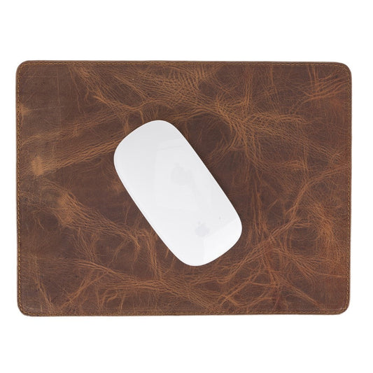 Leather Mouse Pad with Cushioned Wristband TN3 Brown