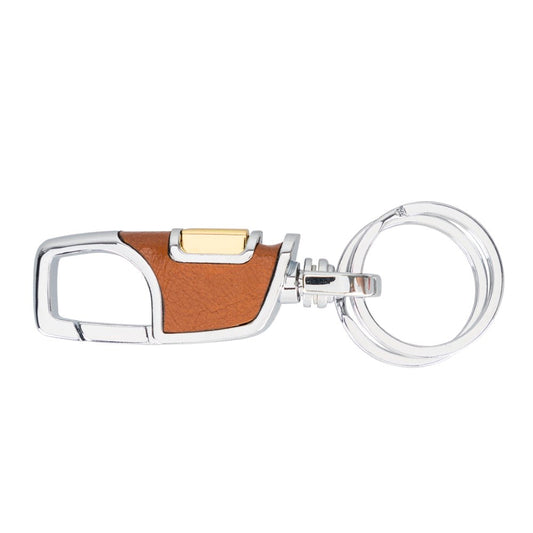 Leather Keychain BKR12 RST2 Tan