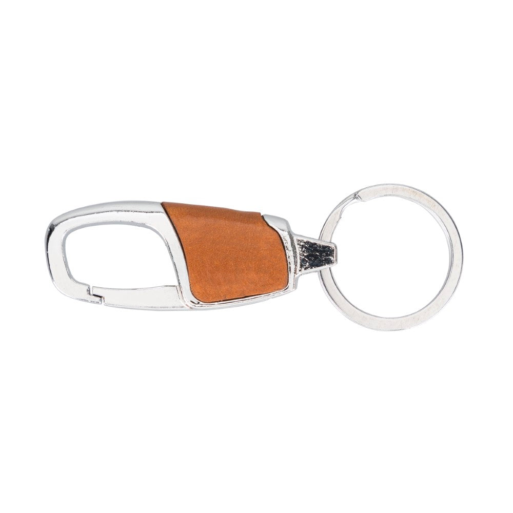 Leather Keychain BKR13 RST2 Tan