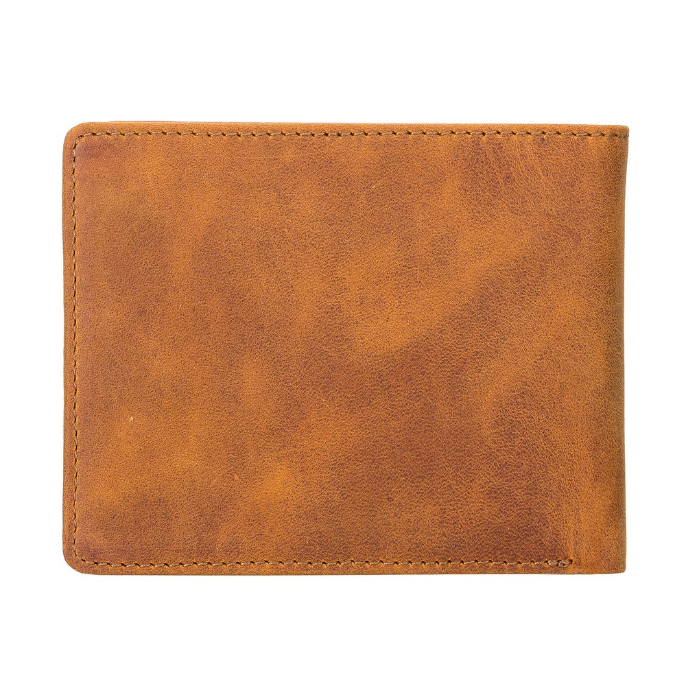 Marky Leather Wallet and Card Holder, 10 Card Compartments, Antique Tan