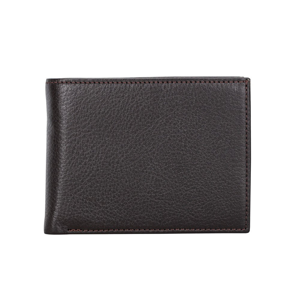 Passat Leather Wallet and Card Holder, 10 Card Compartments, Burnt Brown