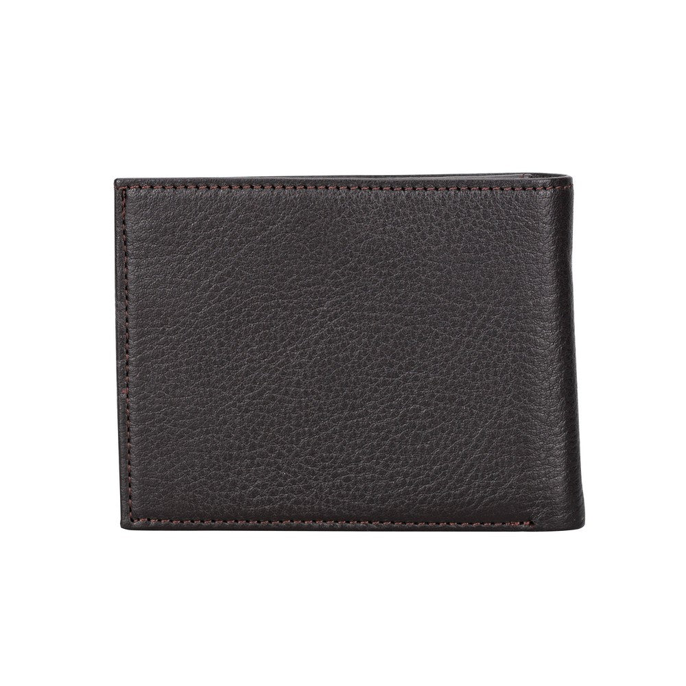 Passat Leather Wallet and Card Holder, 10 Card Compartments, Burnt Brown