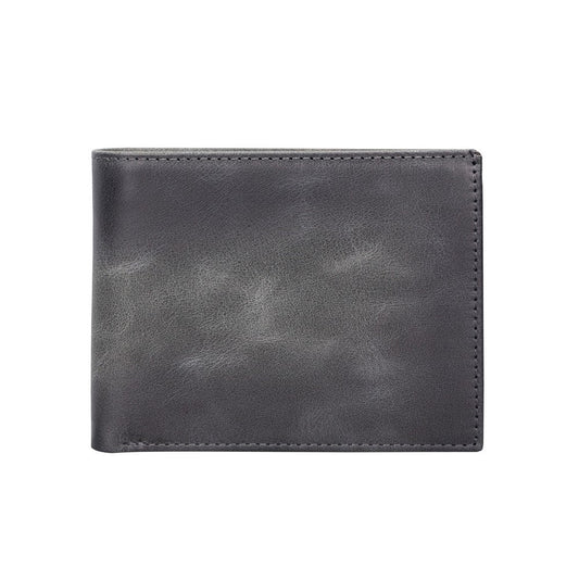 Passat Leather Wallet and Card Holder, 7 Card Compartments, Antique Gray