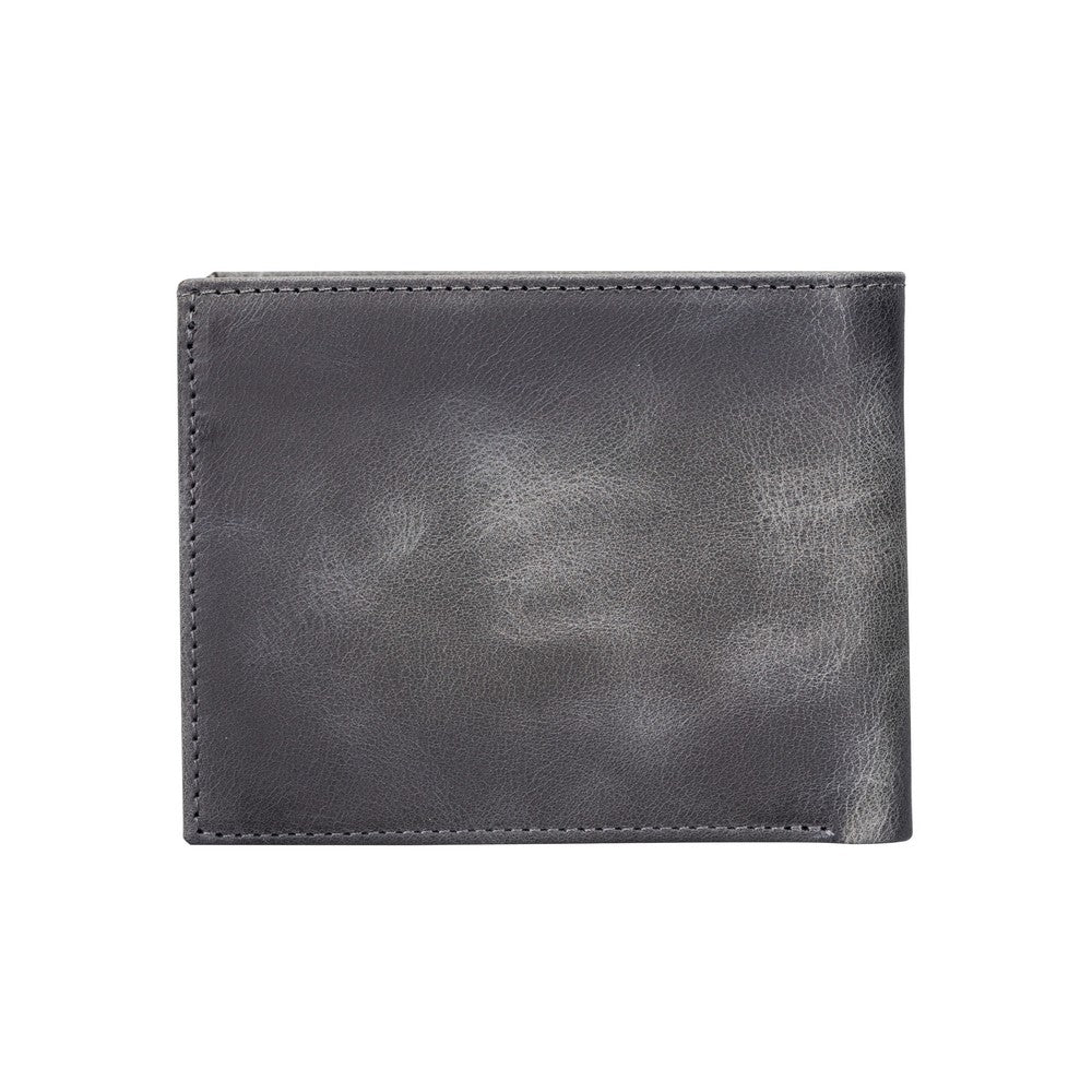 Passat Leather Wallet and Card Holder, 7 Card Compartments, Antique Gray