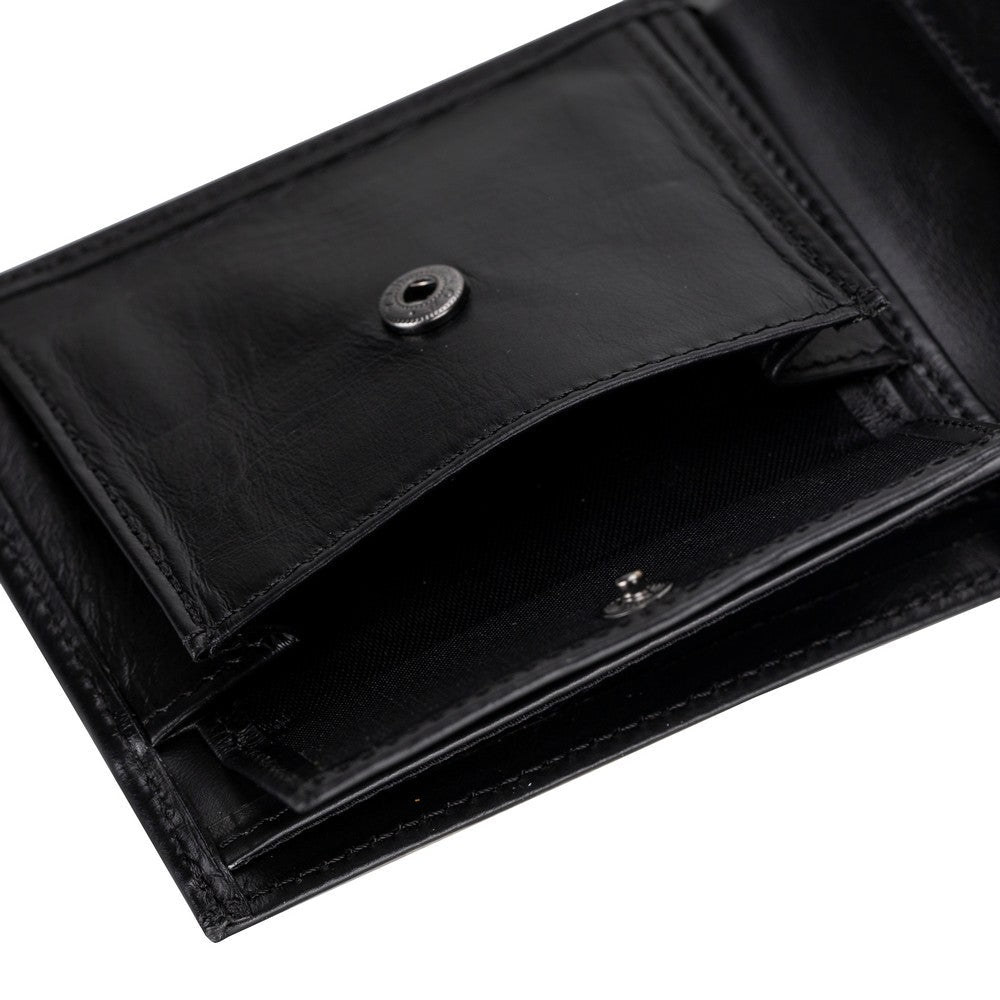 Passat Leather Wallet and Card Holder, 7 Card Compartments, Black