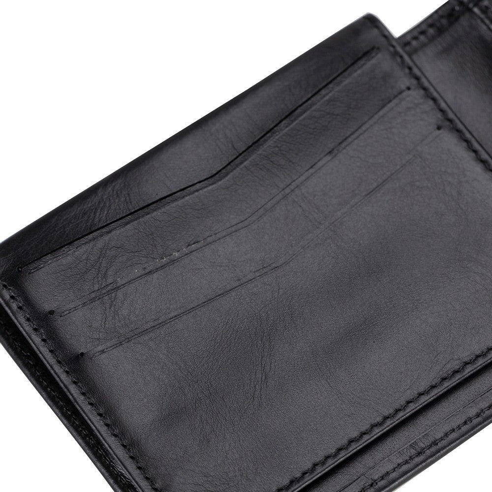 Passat Leather Wallet and Card Holder, 7 Card Compartments, Black