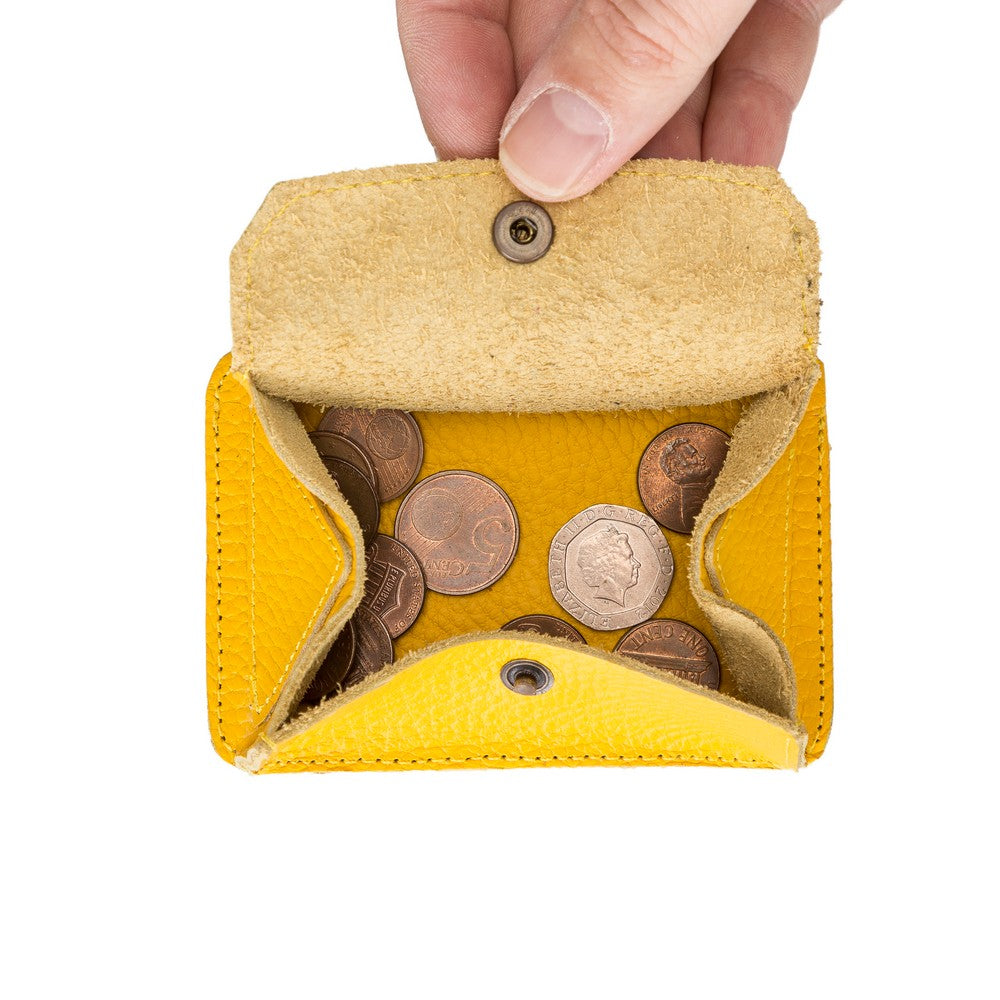 Leather Coin Purse FUNC FL12 Yellow