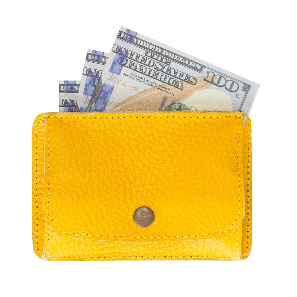 Leather Coin Purse FUNC FL12 Yellow