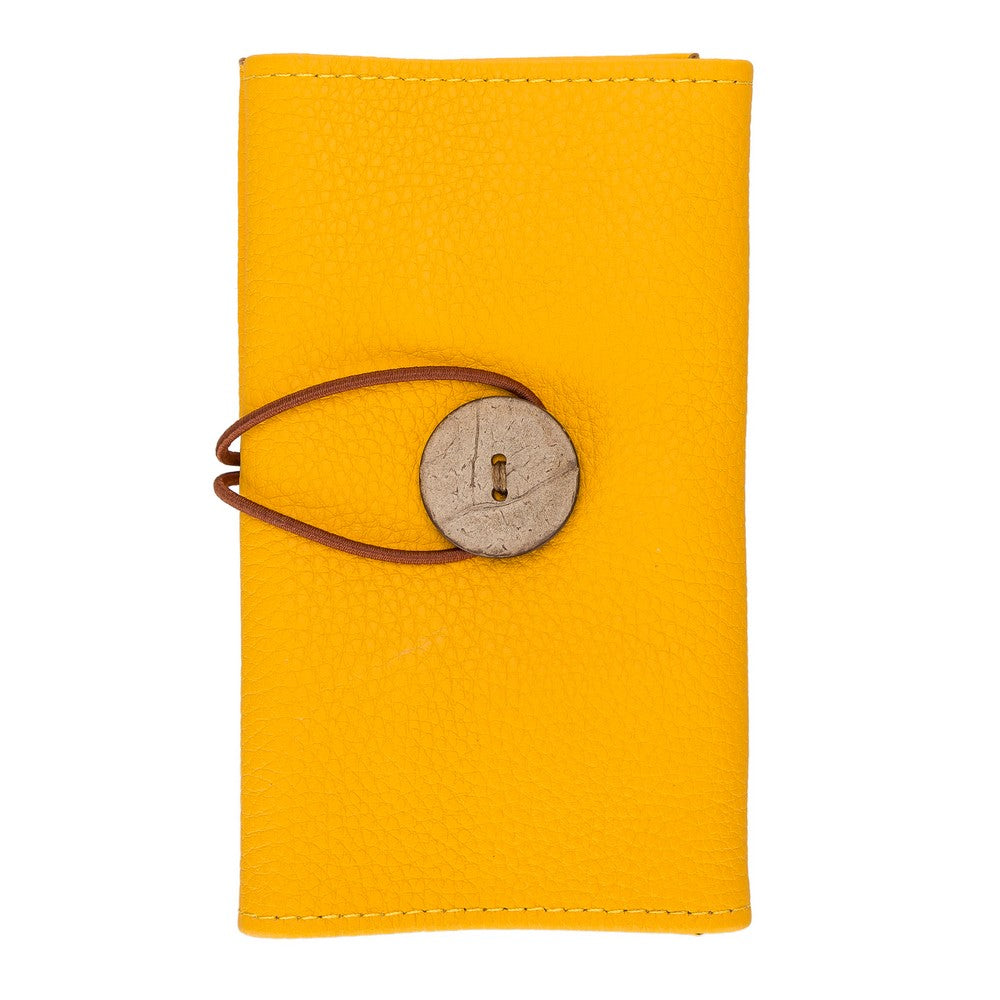 Leather Cable Accessory Carrying Bag FL12 Yellow