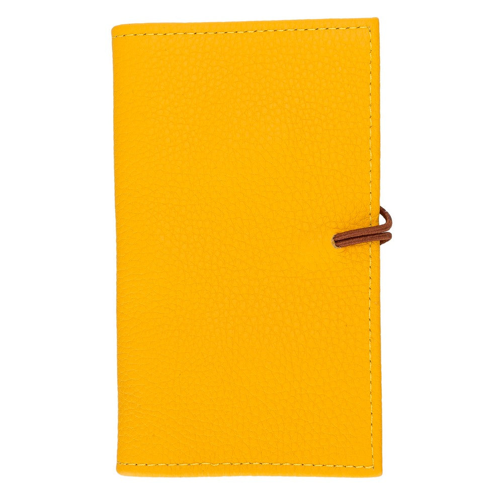 Leather Cable Accessory Carrying Bag FL12 Yellow