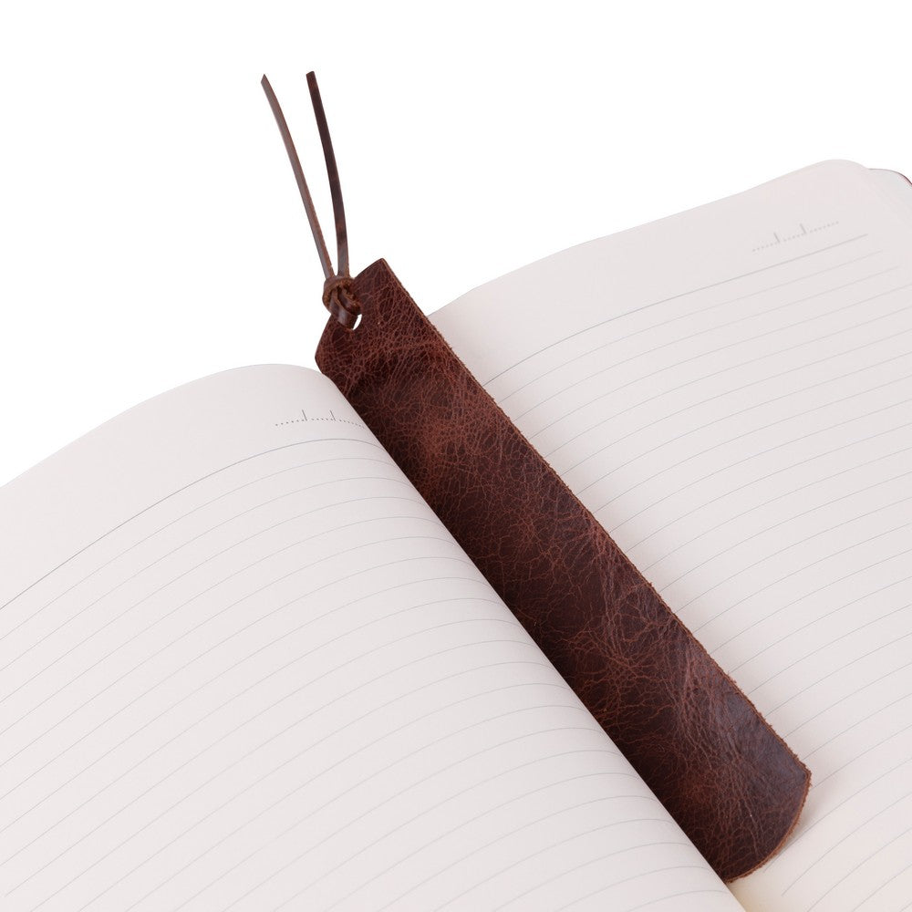 Leather Bookmark, Antique Brown