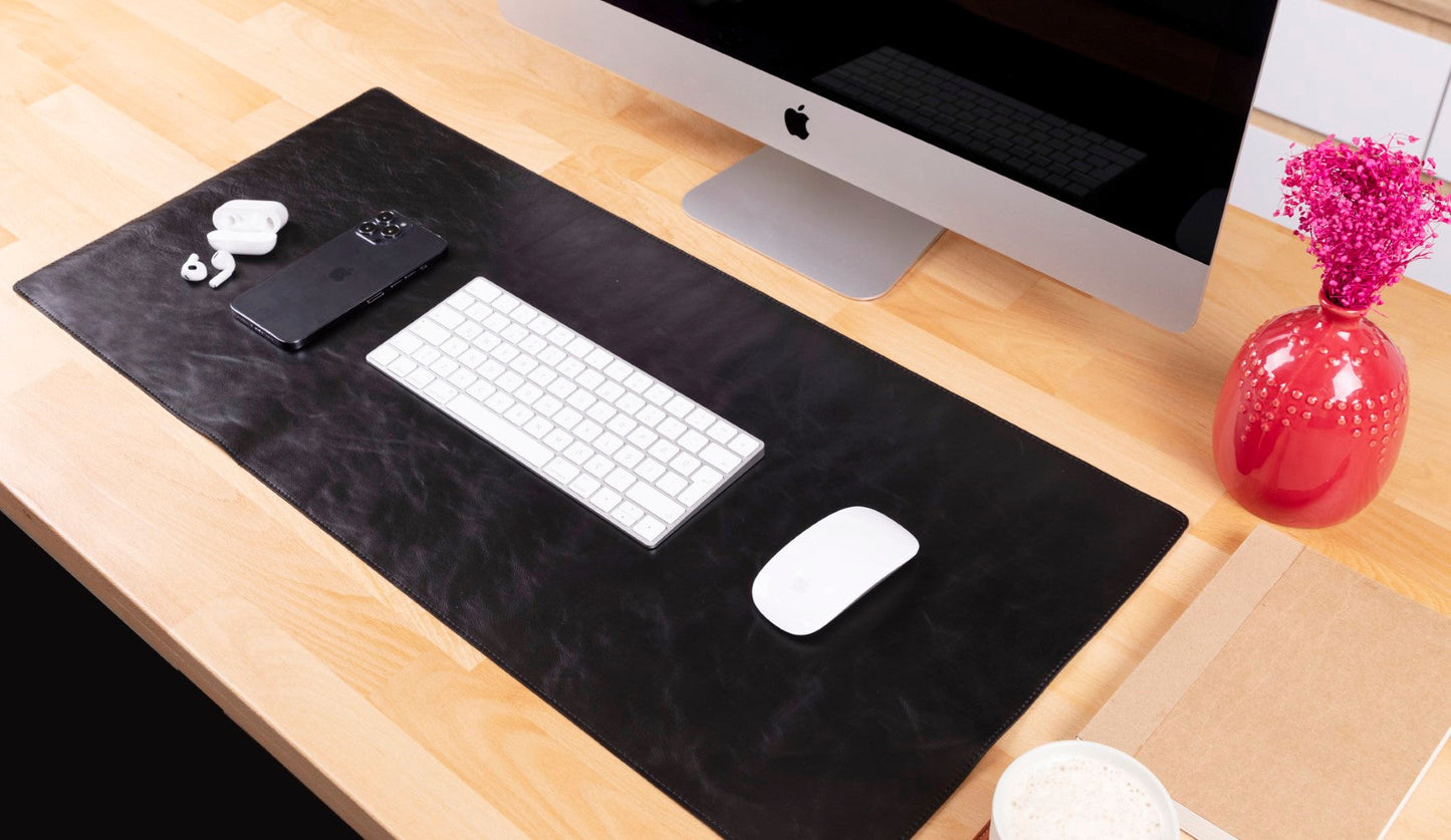 Leather Table Mat 80*37cm RST1 Black