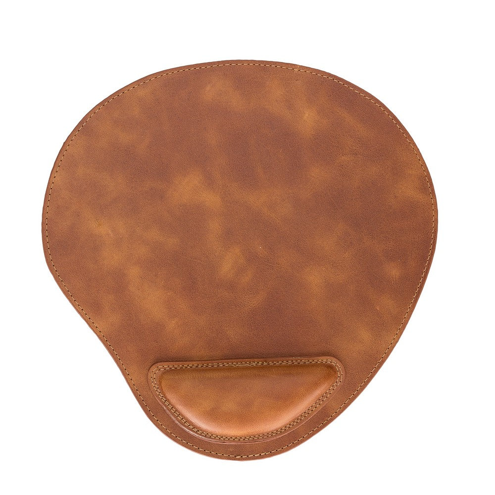 Leather Mouse Pad with Wristband TN11 Tan