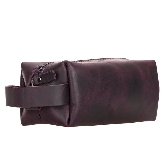 Leather Care and Travel Bag Medium AA7 Purple