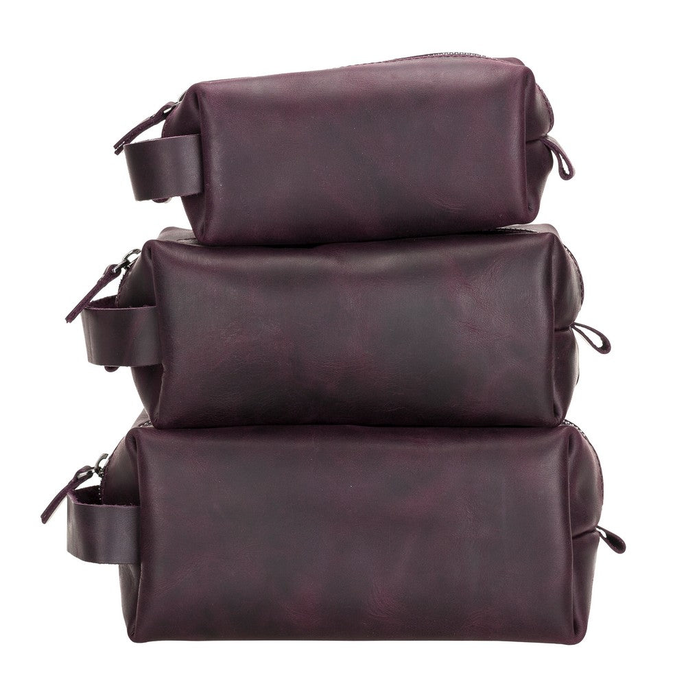 Leather Care and Travel Bag Medium AA7 Purple