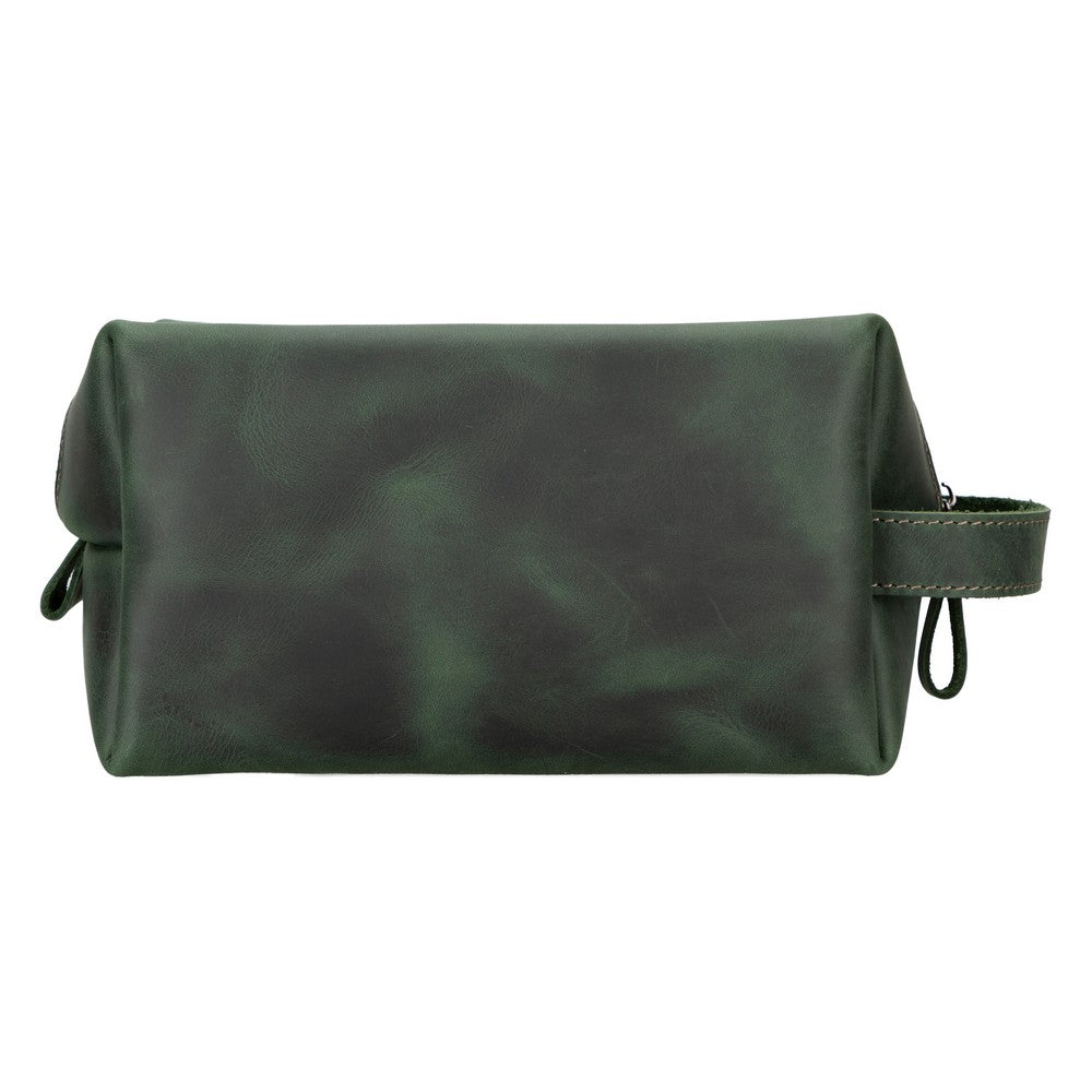 Leather Care And Travel Bag, XLarge Size, Antique Dark Green