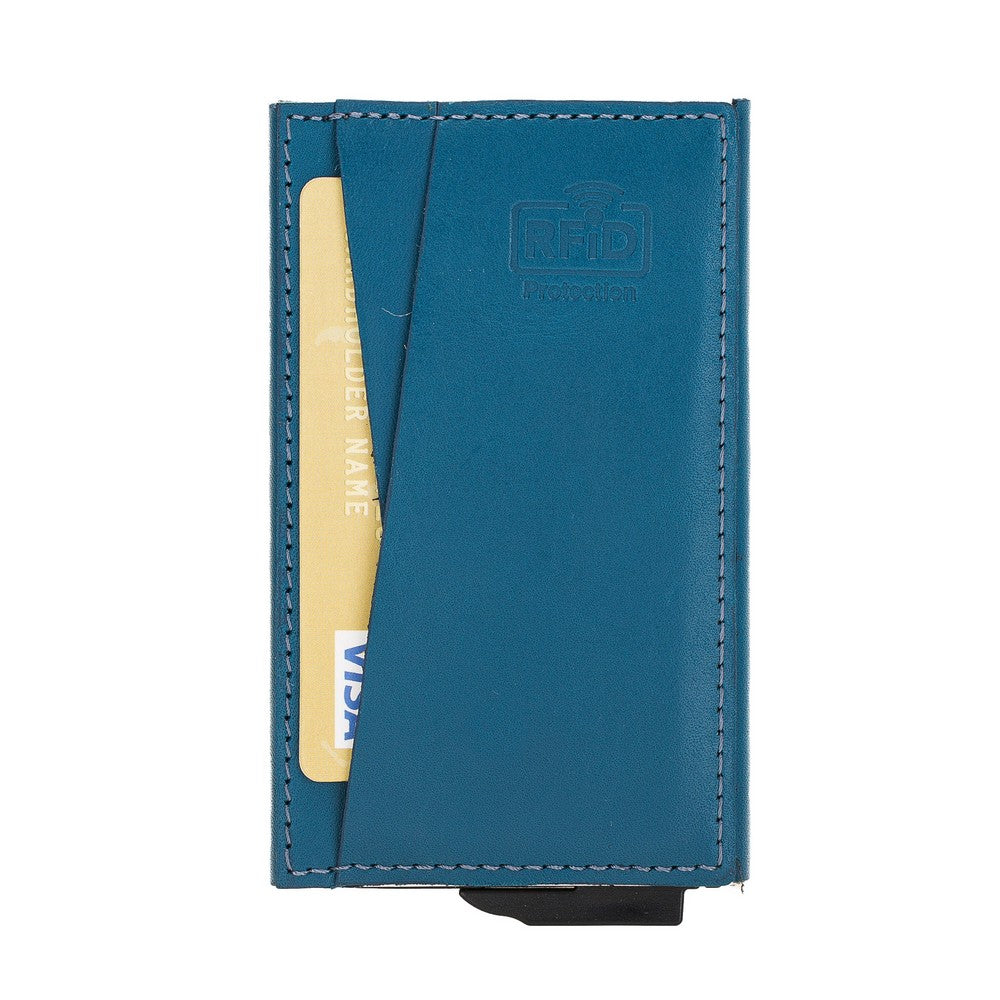 Fernando Card Holder, Holds 7 Cards, Blue