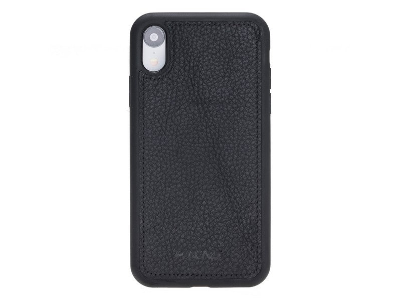 Apple iPhone XR Compatible Leather Wallet Case FL01 Black