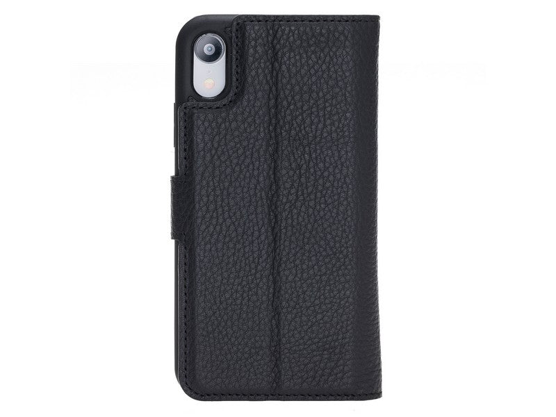 Apple iPhone XR Compatible Leather Wallet Case FL01 Black