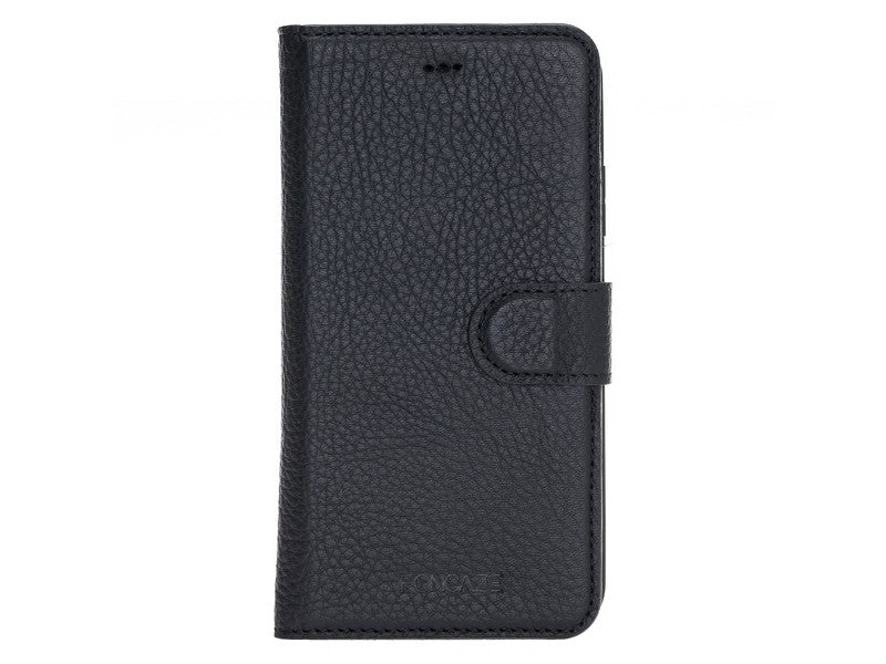 Apple iPhone XR Compatible Leather Wallet Case FL01 Black