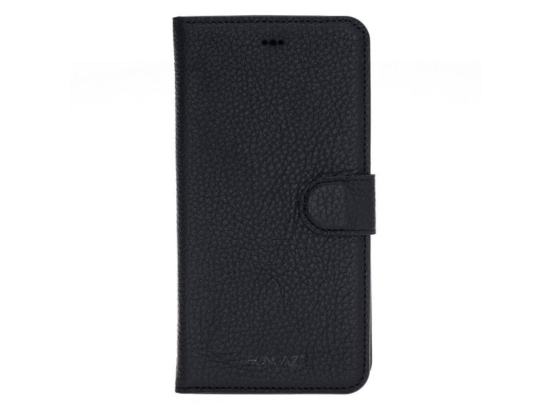 Apple iPhone XS Max Compatible Leather Wallet Case FL01 Black