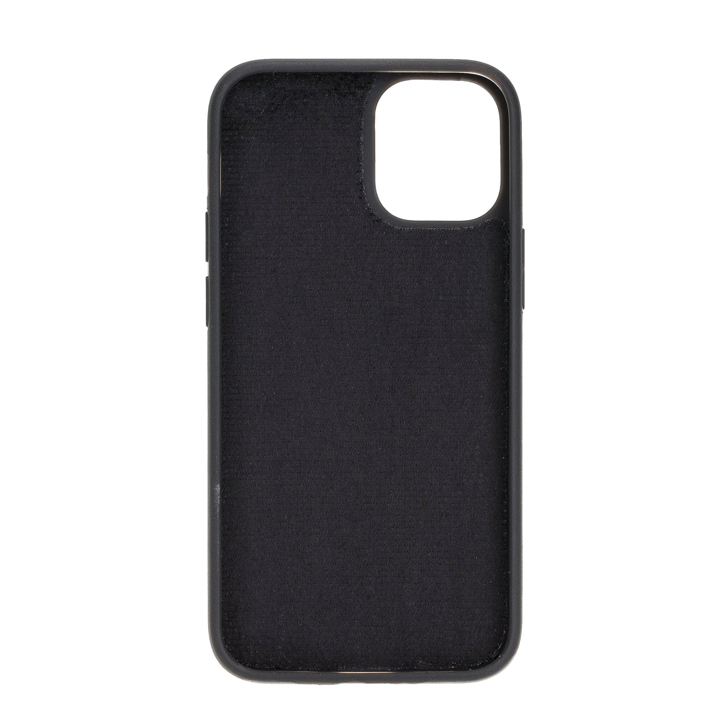 Apple iPhone 12 mini Compatible Leather Back Cover RST1 Black