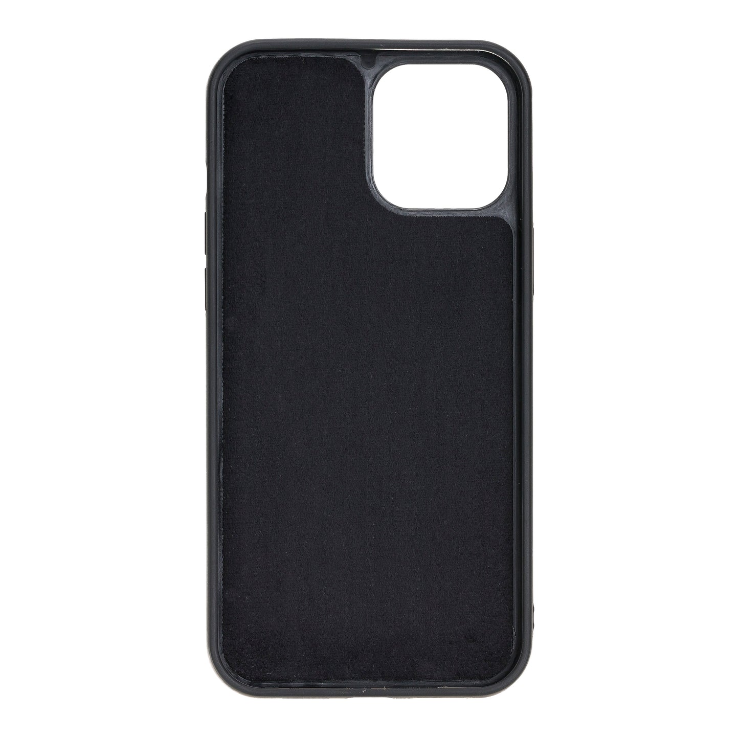 Apple iPhone 12 Pro Max Compatible Leather Back Cover RST1 Black