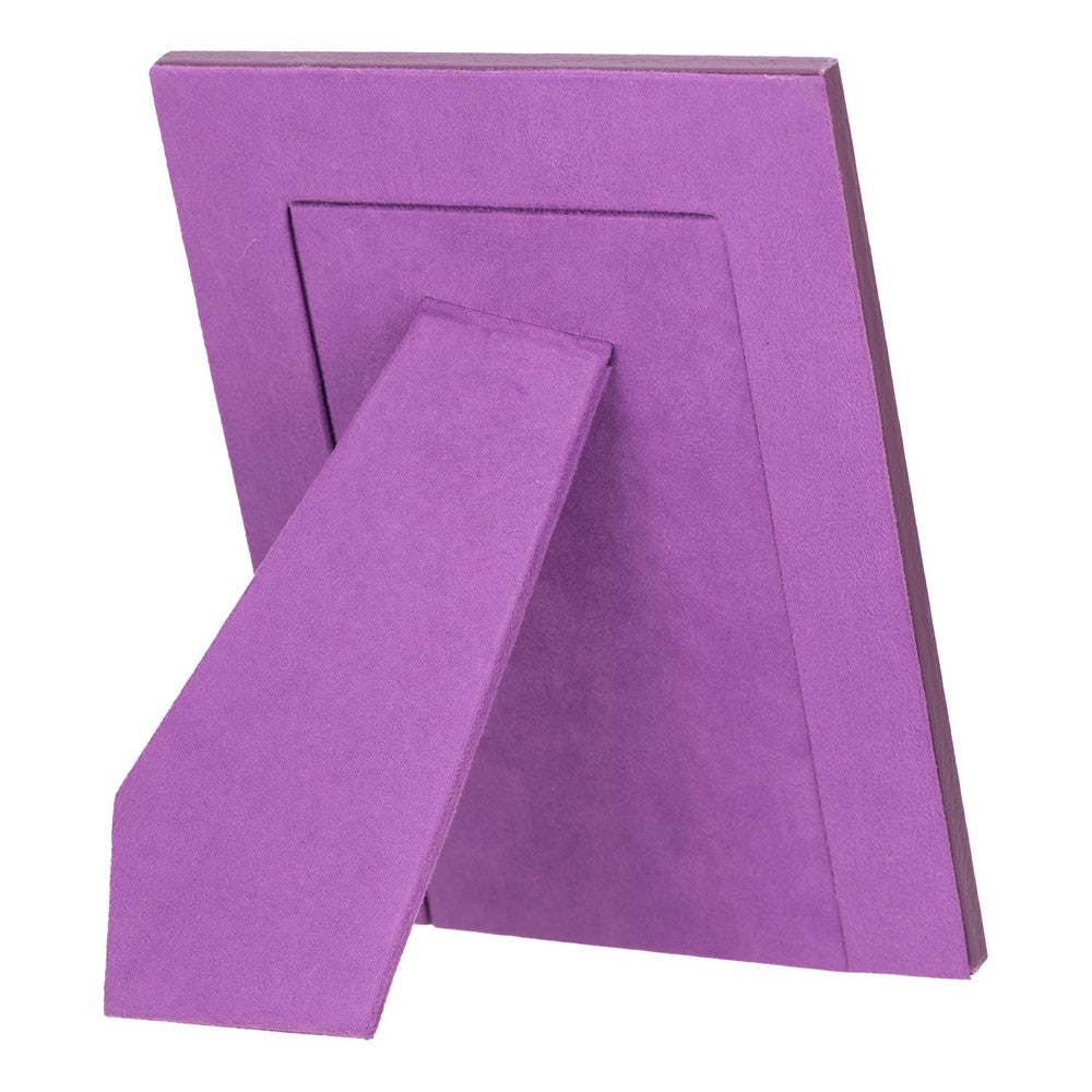 Real Leather Desktop Photo Frame, 22x17cm (15x10 photos) Purple