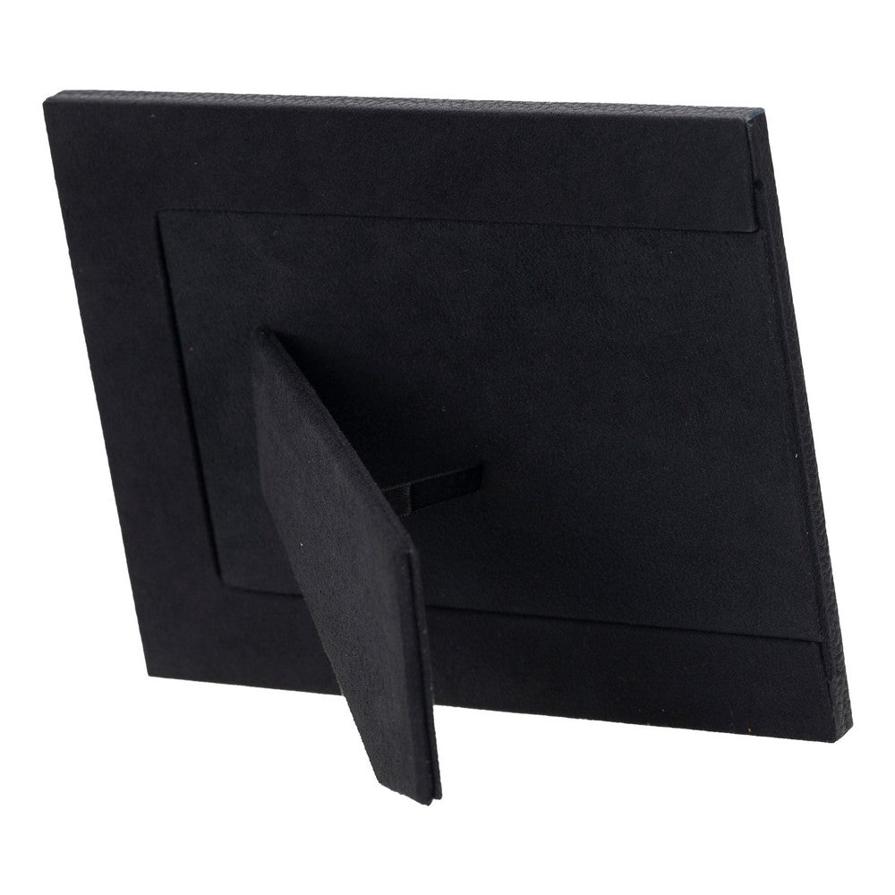 Real Leather Desktop Photo Frame, 22x17cm (15x10 photos) Black