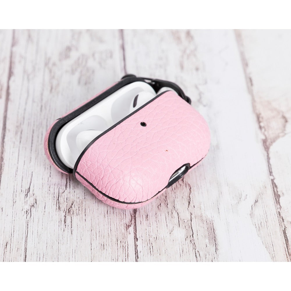 Apple AirPods Pro Compatible Leather Case Juni NU2 Pink