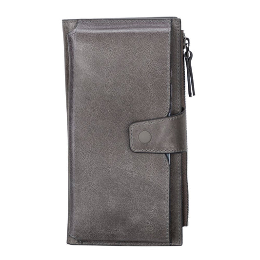 Lozan 6.5 inch Compatible Leather Wallet Case with Card Holder TN18 Gray