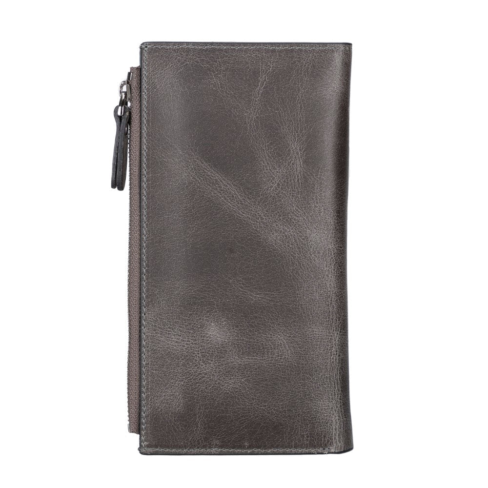 Lozan 6.5 inch Compatible Leather Wallet Case with Card Holder TN18 Gray