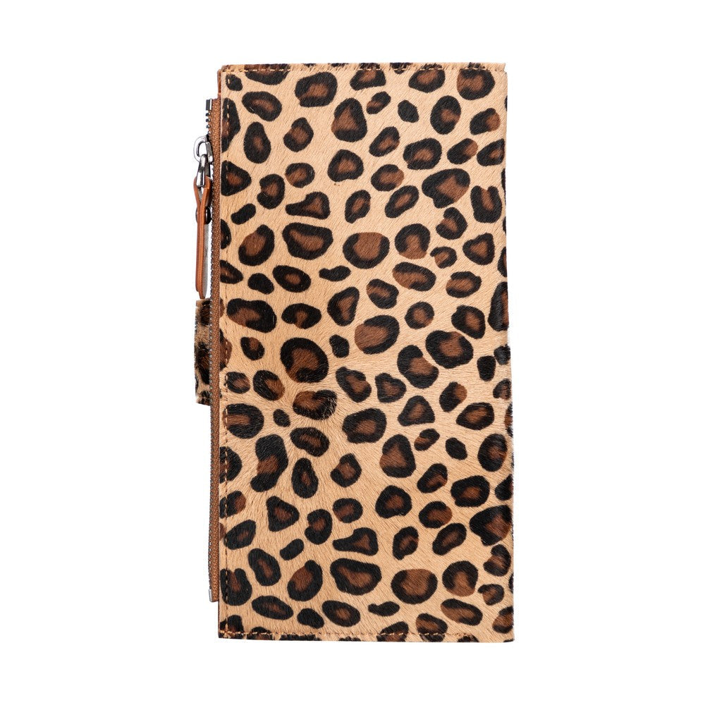 Lausanne Strap 6.5 inch Compatible Leather Card Holder Wallet Case LEO1 Leopard