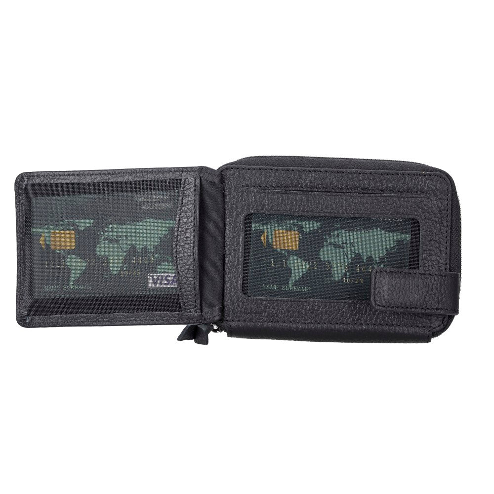 Lugano Leather Wallet ERC1 Black