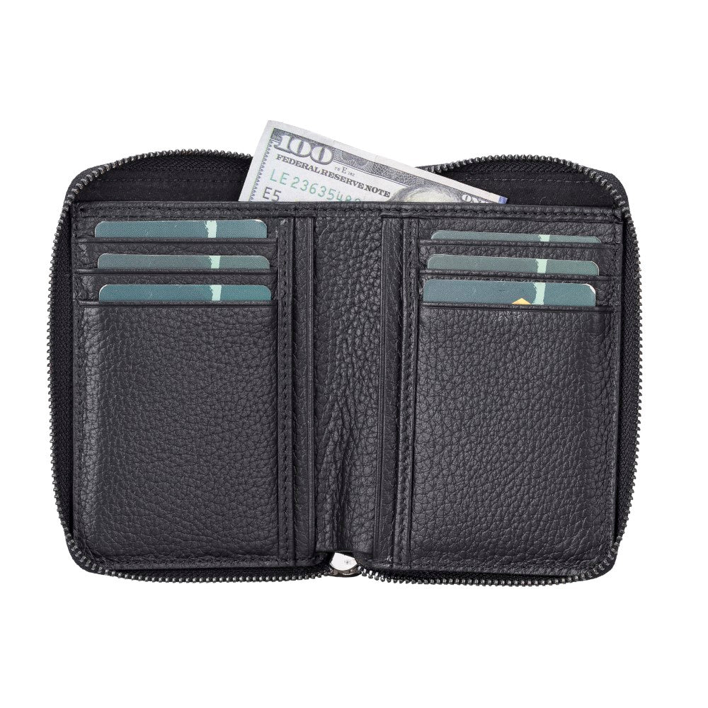 Lugano Leather Wallet ERC1 Black