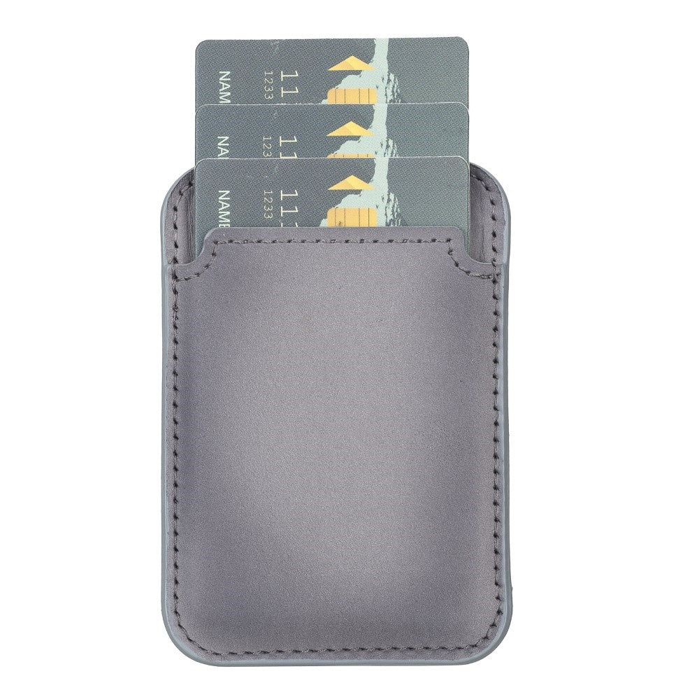 Maggy Leather Card Holder RST9EF Gray